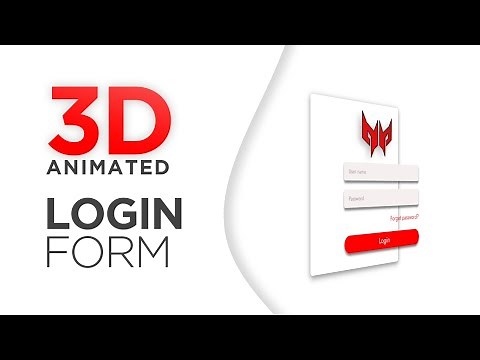 Animated Rotational 3D Login Form using HTML & CSS | Creative Responsive Login Form
