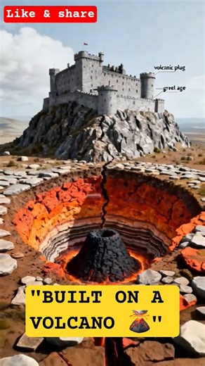 Built on a VOLCANO?! 🌋 Edinburgh Castle Secrets#shorts #EdinburghCastle #Scotland #Edinburgh