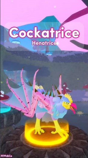 Cockatrice (henatrice) 🐔🌺 in Feather Family #RobloxShorts #FeatherFamily