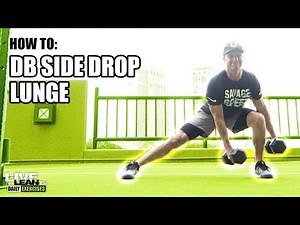 How To Do A DUMBBELL SIDE DROP LUNGE | Exercise Demonstration Video and Guide