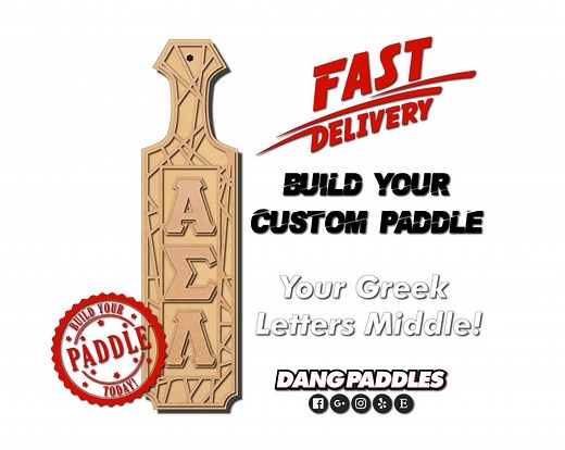 18" Greek Web Paddle Big Little for Fraternity Sorority With Traditional Dang Paddles Craft - Etsy