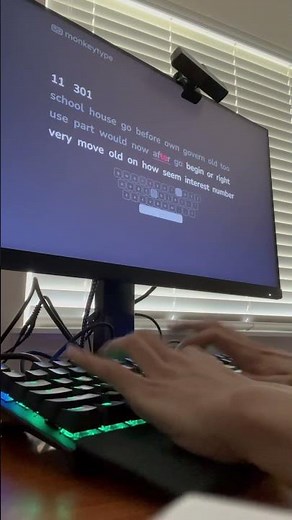 Typing at 290 WPM?! #monkeytype #typing #speedtyping #keyboard #asmr