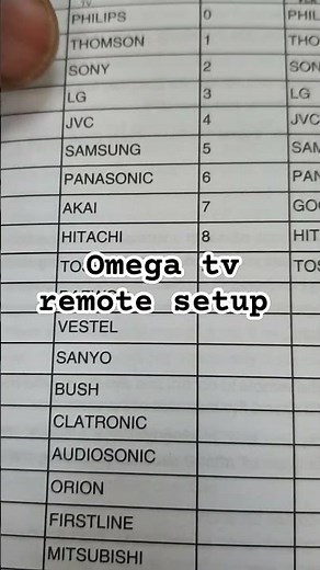 How to setup hot brand code remote to LG TV #remote #tv TV #omega