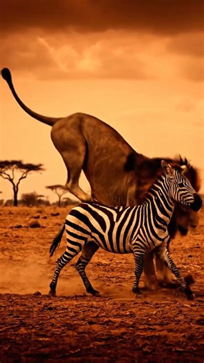 Will the lion be able to eat its prey or not? #Lion#trap