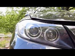 How to access the front bulbs on a BMW E90