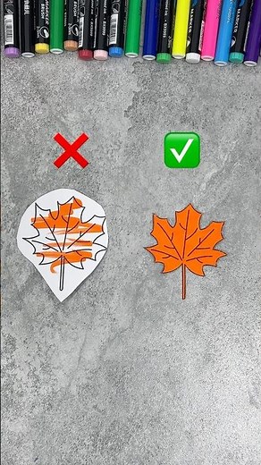 How to Color and Cut a Maple Leaf the Right Way 🍁✅