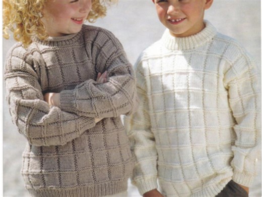 Boy Girl Knit Jumper Pattern: Easy Sweater, Sizes 2-10 (PDF Pattern) - Etsy