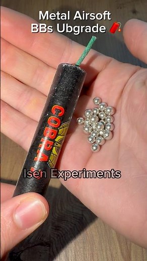Cracker Airsoft BBs Experiment #experiments #fireworks #crackers #firecrackers #diy