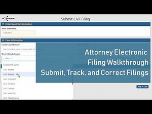 Attorney Electronic Filing Walkthrough: Submit, Track, and Correct Filings