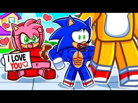 FAT Baby Amy Has A CRUSH On MUSCULAR Baby Sonic!