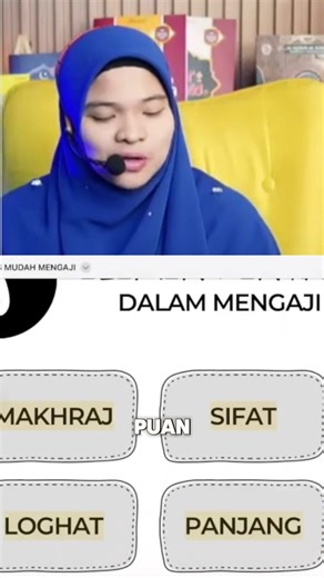 10K views · 221 reactions | Nak mengaji Al-Quran dengan betul bukan sekadar baca, tapi perlu kuasai 8 elemen penting ni  Daripada makhraj huruf, tajwid, irama hingga kefahaman ayat — semuanya ada peranan penting supaya bacaan kita lebih sempurna  Tonton sampai habis, semoga bermanfaat 懶 #belajarquran #jiwaquran #AzdanQuranicCenter | Azdan Quranic Center | Facebook