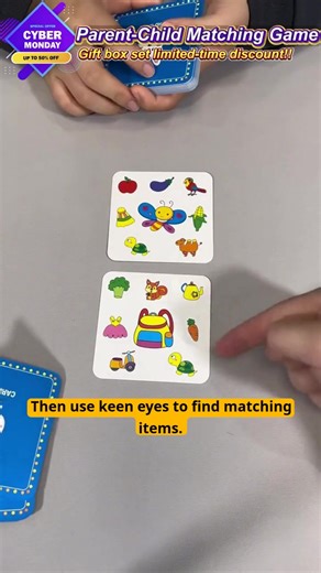 🎴【Crazy Match】— A dual challenge for memory and visual acuity, making kids smarter with every play! ✅ Double-sided magic cards — Randomly match front and back patterns to activate visual radar ✅ Speed flashcard mode — Flip in 0.5 seconds to train instant memory ✅ Multiplayer battle system — Supports 2-4 players competing simultaneously for more family fun 🎄 Christmas Limited Offer: → Save 50-60% Off🎁 The more you buy, the bigger the discount💥 👨‍👩‍👧‍👦 Perfect for: → Family Game Nights｜Par