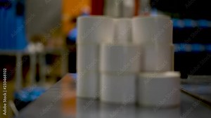 Round Thermal Transfer labels for barcode printing using ribbon film or ttr