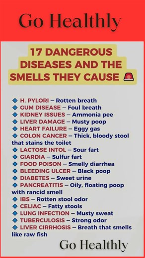 17 Dangerous Diseases and Their Warning Smells | Go Healthly