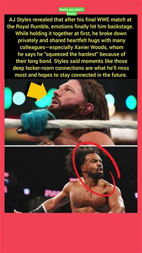 AJ Styles BREAKS Down After Final WWE Match 💔 #ajstyles #usa #uk #shorts #viralvideo #wwenews #wwe