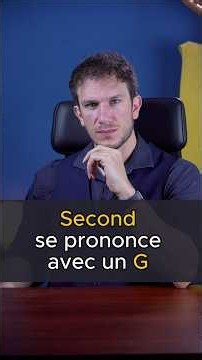 Second se prononce avec un G #shorts