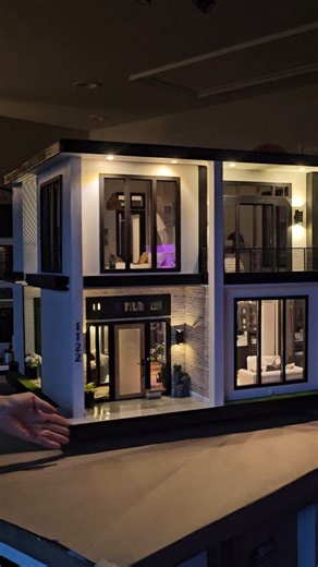 Rosa | One year progess of my latest modern dollhouse design 🩷 #miniatures #dollhouse #dollhouseminatures #design #art #moderndollhouse #mini | Instagram