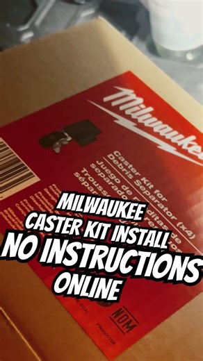 Milwaukee Debris Separator Caster Kit Install, Step by Step,Model 49-90-2201, NO INSTRUCTIONS ONLINE