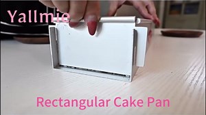 Rectangular Cake Pan 16.4 x 3.9 x 2.4 Inch Tiramisu Pan Mold with Removable Baffle Plate, Aluminum Alloy Rectangle Cake Pan Nonstick Cake Mold for Ice Cream, Cheesecake, Dessert Baking Tool