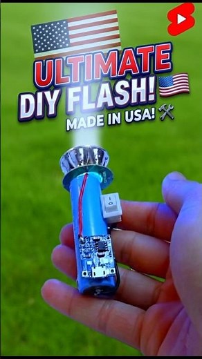 The ULTIMATE DIY Flashlight! 🇺🇸 Made in USA #diy #engineering #experiment #usashorts #howto