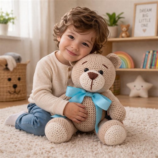 Beginner Crochet Teddy Bear Pattern, Amigurumi Plush Toy (PDF Download) - Etsy