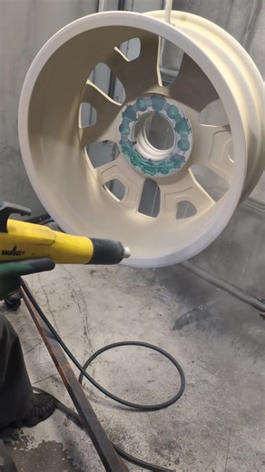 Part 2 on the customization of this 4 Runner wheel. Working with Toyota of Colorado Springs, we opted for a bronze color to compliment the vehicle. Stay tuned for the final result! #alloywheelrepair #powdercoating #custom #Toyota #toyota4runner