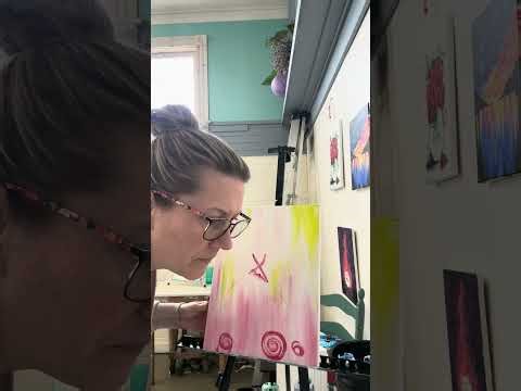 Lady in red. Acrylic painting full instructional video 