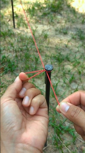 How to tie a string line hitch completely.