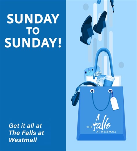 Your favourite shopping destination is open 7 days a week! 🗓️ Visit us for the latest 💄👠👞 Clothing and accessories 🥐🍜🍰 Food and treats 💎💎💎 Jewellery 📱🔋🎧 Electronics and more. You’ll find it all at The Falls… every day! Feel free to check your favourite store’s social media pages to find out their new Sunday shopping hours and then tell us what you like most about them in the comments. | The Falls at Westmall