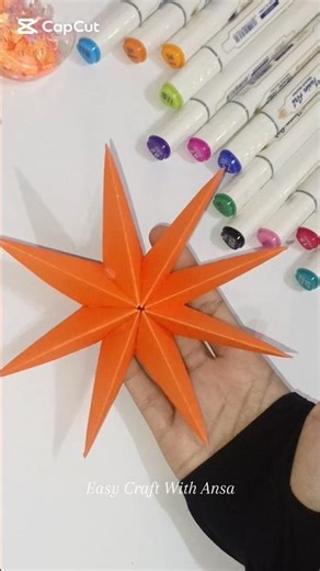 Try this super easy star idea from paper | Paper Star #ytshorts #diy #crafts #shorts #trendingshorts