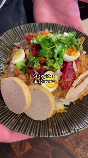 Savory Vietnamese Sticky Rice (Xôi Mặn) with Classic Toppings