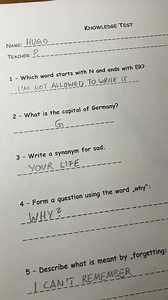 18K views · 37 reactions | Hugo‘s Test #teacher #marking #test #fyp | Mrprofpatel | Facebook