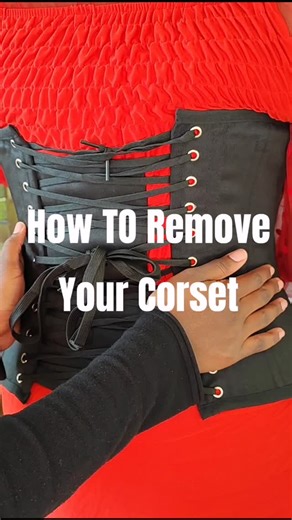 Here's an illustration on howvto remove the lace corset. Easy like ABC right! Now elavate your fit and get snatched today! | Lady Luck