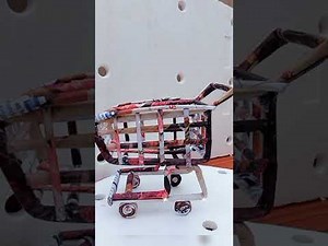 como fazer um carrinho de supermercado de papel