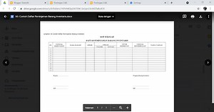 Contoh Format Daftar Peminjaman Barang Inventaris