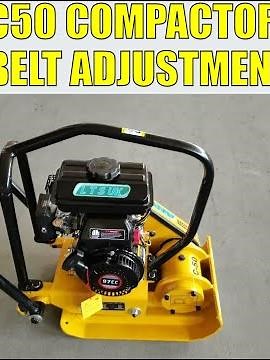 C50 plate compactor "Wacker" belt tensioning adjustment. Actor. LTS.