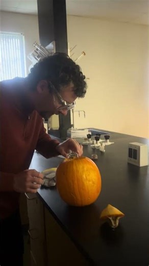 Chemical Demonstrations : Acetylene Pumpkin Explosion with Calcium Carbide and Water