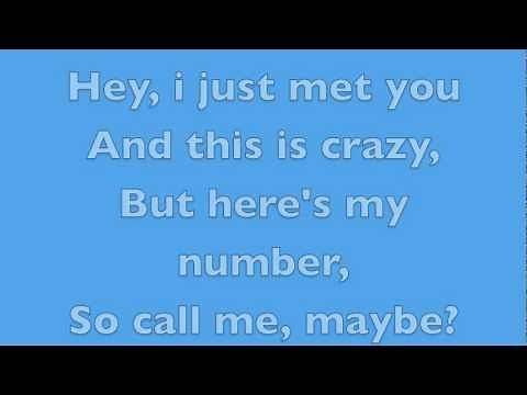 Call Me Maybe - Carly Rae Jepsen - Lyrics