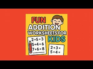 Fun Addition Worksheets for Kids | Early Math Practice 100 Addition Questions with Text1