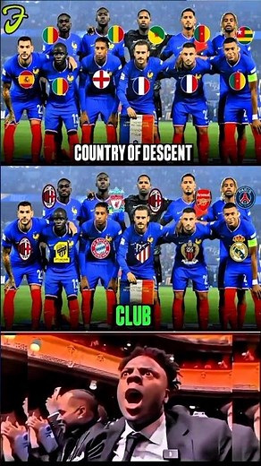 France National Team 🇫🇷 Club vs Country of Descent