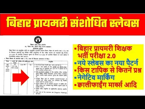 Bihar Primary Teacher Revised/ New Syllabus । BPSC TRE 2 PRT New Syllabus