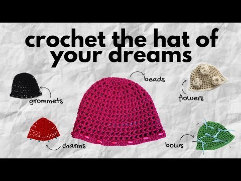 Crochet Mesh Hat Tutorial + Pattern ( Beginner Friendly Crochet Project)