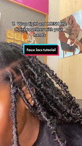 Faux locs tutorial ✨ #fyp #foryoupage #fauxlocstutorial #fauxlocs #softlocs #hairtok