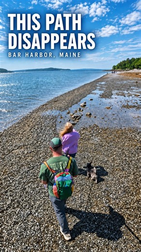This Path Disappears at High Tide 🌊 Bar Island Land Bridge, Bar Harbor Maine | Acadia National Park