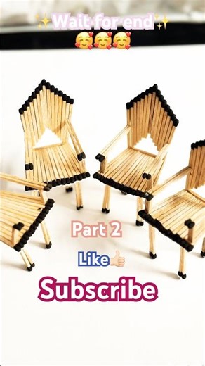 Matchstick craft ideas 🪑|| miniature chair and table with matchstick #youtubeshorts #shortsfeed