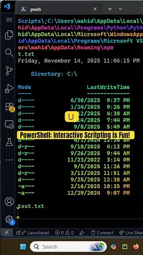 PowerShell: Interactive Scritpting is Fun! #shorts #windows #powershell #code