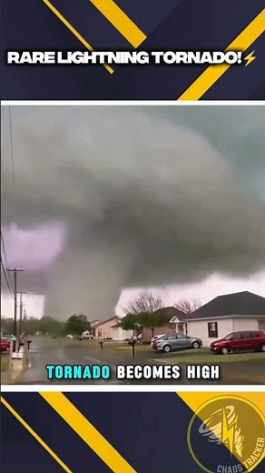 UNREAL! Lightning Strikes INSIDE This Massive Tornado! 😱⚡#tornado #extremeweather #weather