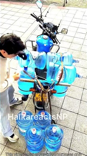 Water Jar Delivery Hack on a Bike | Nepali Jugaad at its Best #ideas #shorts #waterdelivery #jugaad