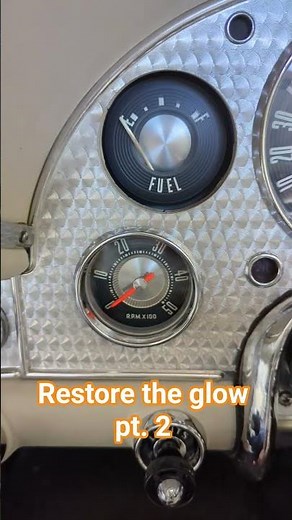 Restoring the glow on a 1957 Thunderbird fuel & temp gauge