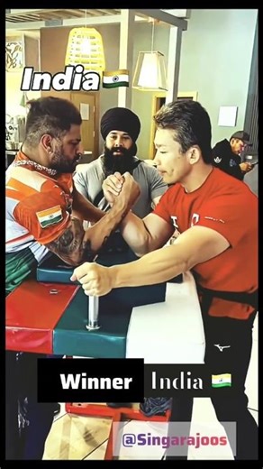 India vs Japan 💪 | World Arm Wrestling Championship Win 🇮🇳#trending #shorts #viral
